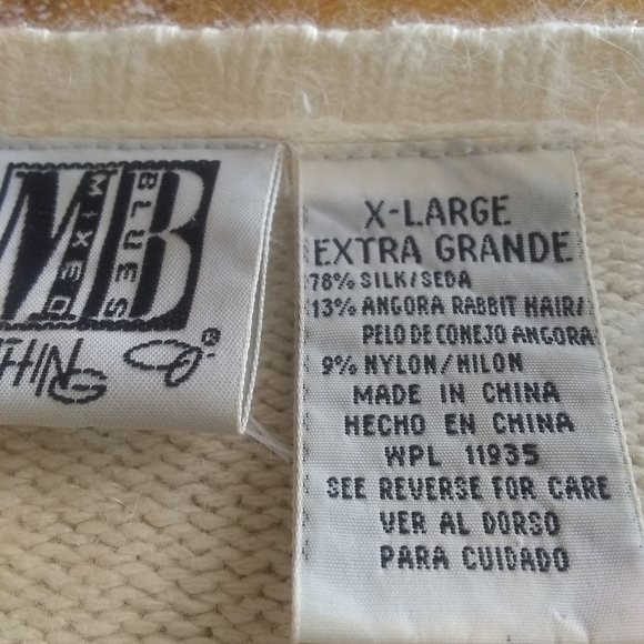 Angora and silk Cardigan sweater size medium - Picture 4 of 5